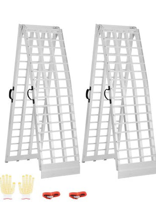 Aluminum Ramps, 2000 lbs, 2Pcs Heavy-duty Ramps with Wider Ramp Surface, Universal Stable Loading Ramp with Handles, Fit for ATV, UTV, Motorcycle, Electric Bicycle, etc.