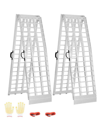 Aluminum Ramps, 2000 lbs, 2Pcs Heavy-duty Ramps with Wider Ramp Surface, Universal Stable Loading Ramp with Handles, Fit for ATV, UTV, Motorcycle, Electric Bicycle, etc.
