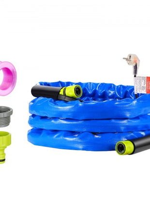 15ft Heated Water Hose for RV, Heated Drinking Water Hose with Corrugated Cover Antifreeze to -45°F, Automatic Self-regulating, 5/8" I.D. with 3/4" GHT Adapter, Lead and BPA Free