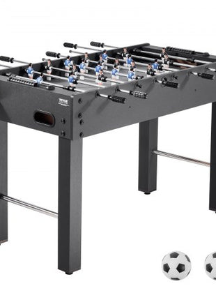 Foosball Table, 48 inch Standard Size Table, Indoor Full Size Foosball Tables for Home, Family, and Game Room, Durable Soccer Set, Includes 2 Balls, Score Keeper, and 2 Cup Holders