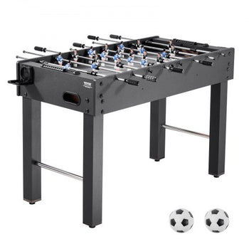 Foosball Table, 48 inch Standard Size Table, Indoor Full Size Foosball Tables for Home, Family, and Game Room, Durable Soccer Set, Includes 2 Balls, Score Keeper, and 2 Cup Holders