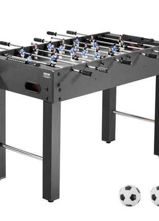 Foosball Table, 48 inch Standard Size Table, Indoor Full Size Foosball Tables for Home, Family, and Game Room, Durable Soccer Set, Includes 2 Balls, Score Keeper, and 2 Cup Holders