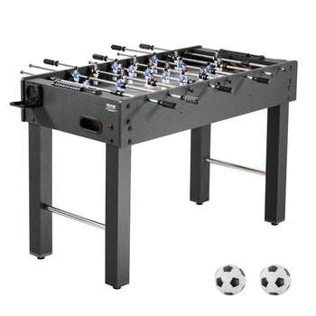 Foosball Table, 48 inch Standard Size Table, Indoor Full Size Foosball Tables for Home, Family, and Game Room, Durable Soccer Set, Includes 2 Balls, Score Keeper, and 2 Cup Holders