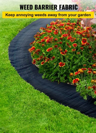 20 year 6x300 ft Heavy Duty PP Woven Weed Barrier Landscape Ground Cover 3.2Oz