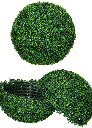 2 Pack Artificial Tree Boxwood Topiary Balls, 19.75 Inch
