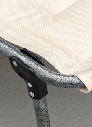 Padded Folding Chaise Lounge Chair, Outdoor 6-Level Reclining Camping Tanning Chair with Headrest for Beach, Yard, Patio, Pool, Beige