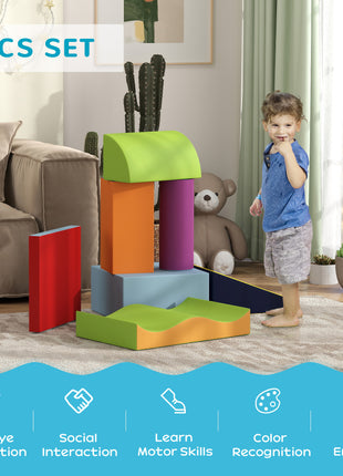 7 Piece Climb and Crawl Activity Play Set Soft for Toddler, Contemporary