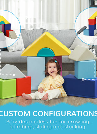 11-Piece Kids Crawl and Climb Activity Play Set for Climbing, Crawling, Sliding, Multicolored
