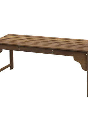 Slatted Wooden Garden Bench, Curved Seat Front Porch Bench, Teak