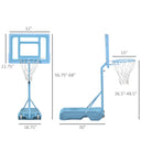 Poolside Basketball Hoop Stand, White