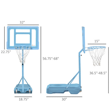 Poolside Basketball Hoop Stand, White