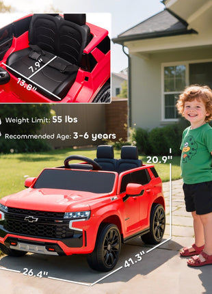 Electric Ride on Car 12V Kids Ride-on Toy, Red