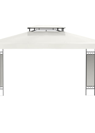 13' x 10' Patio Gazebo Outdoor Canopy Shelter w/ Double Vented Roof, Cream White