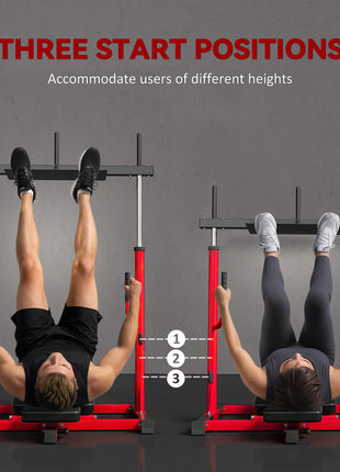 Vertical Leg Press Machine with Adjustable Leg, Back, and Head Positions, 1" Standard Plate Compatible, Red