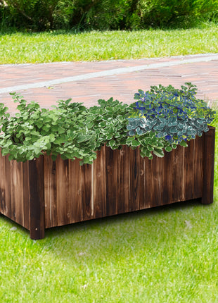 48" x 20" x 18" Raised Garden Bed, Raised Planter Box, Wooden Planter Raised Bed with Drainage Gaps & Lightweight Build