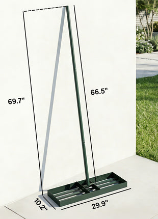 Lawn Leveling Rake, 30" x 10" Heavy Duty Yard Leveling Rake with 66.5" Handle for Backyard, Golf Course