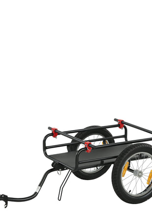 2-In-1 Bike Cargo Trailer & Wagon Cart, Multi-Use Bicycle Trailer with Quick Release 16" Pneumatic Wheels, Kickstand