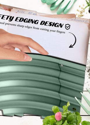 6.4' x 2' x 1' Galvanized Raised Garden Bed Kit, Metal Planter Box with Safety Edging, Green