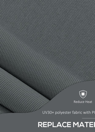 8' x 4' Manual Retractable Awning, Non-Screw Patio Awning, UV Resistant for Window or Door, Dark Gray