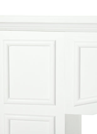 Modern Fireplace Mantel, Surround Mantels for Fireplace with Decorative Pattern Interior Width 29" White