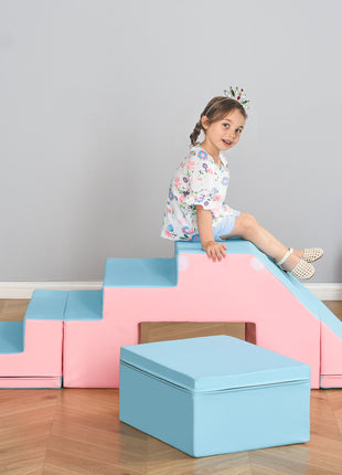 2 Piece Foam Climbing Toys for Toddlers 1-3 Years to Slide, Climb and Crawl, Multicolor