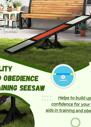 Wooden Dog Agility Seesaw for Training and Exercise, Black