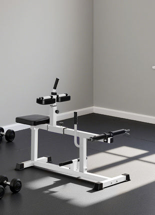 Adjustable Steel Seated Calf Raise Exercise Strength Training Gym Equipment, White