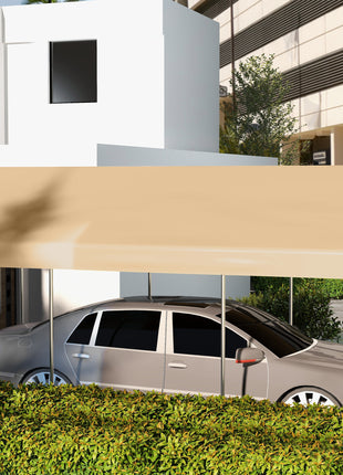 20' x 10' Carport Replacement Canopy for Model 84C-207WT or 84C-386V00WT with Ball Bungee Cords, Beige (Only Cover)