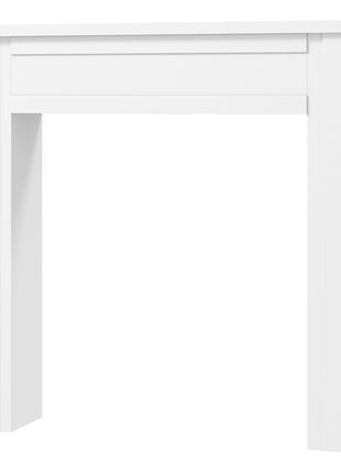 Modern Fireplace Mantel, Freestanding Fireplace Surround with Leg for Electric Fireplaces, 44.7" W x 40" H, White