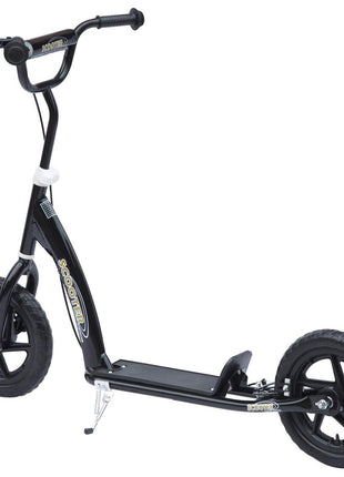 Kick Scooter for Kids 5-12 Years Old with Adjustable Height Handlebar, Non-slip Footplate, Big Wheels, Rear Brake, Black