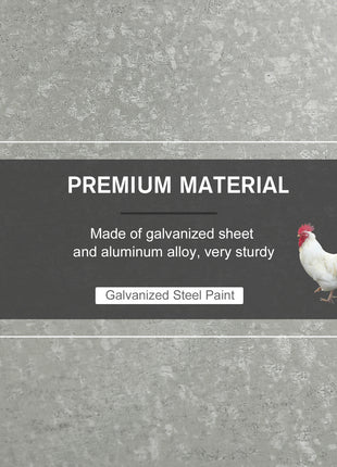 25 lbs Capacity Automatic Chicken Poultry Feeder with a Galvanized Steel and Aluminium Build, Weatherproof Design