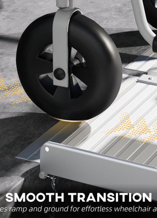Textured Aluminum Folding Wheelchair Ramp, 6'