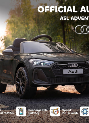Audi A5L Licensed Electric Ride on Car for Kids 3-6 with Remote Control Dual Motors 4-Wheel Suspension Music, Black