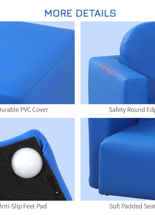 2-in-1 Convertible Table and Chair Set for Boys Girls for Boys Girls, Blue