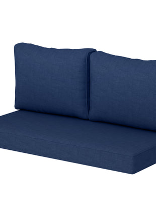 2 Seat Patio Furniture Cushions, 46x26x5 in, Thick Outdoor Loveseat Cushion Set with Removable Cover