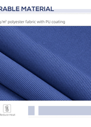 13' x 8' Patio Awning, Manual Retractable Sun Shade with UV Protection and Easy Crank Opening, Dark Blue