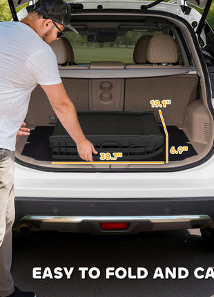 Folding Dog Ramp for Car, 61 Inches Portable Pet Ramp with Non Slip Frosted Surface, Raised Side Rails