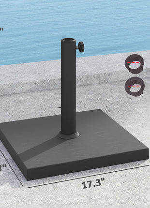 Patio Umbrella Base, 40 lbs Concrete Heavy Duty Umbrella Base, Outdoor Umbrella Stand Patio Umbrella Holder for 1.5"/1.9" Umbrella Poles for Outdoor, Lawn, Poolside, Black