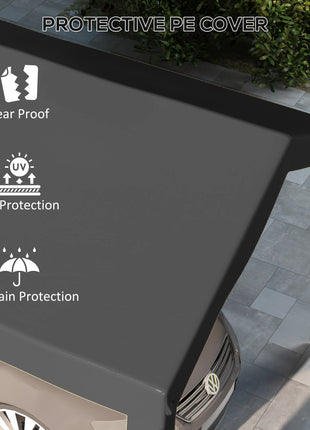 10 x 20ft Carport Roof, UV Resistant Canopy Replacement, Fits 84C-378V00 and 84C-206 Series, Dark Gray
