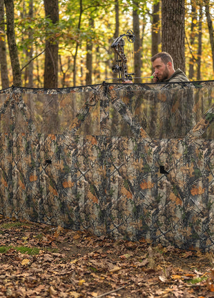 Camping Hunting Blind, 3-Panel Blind See Through for Hunting Camping 176" x 58.3" Camouflage