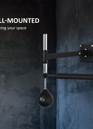 Lightweight Fast-Reflexes Speed Bag Boxing Punching Bag Wall Mount Height Adjustable, MMA, Martial Arts, and Boxing Equipment for Training at Home, Heavy-Duty, 9" H x 7" Dia.