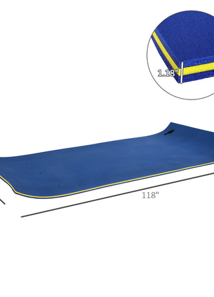 Roll-Up Pool Float Pad for Lakes, Oceans& Pools, Water Mat for Playing, Relaxing & Recreation - Blue