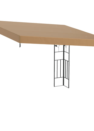 10' x 10' Outdoor Pergola Canopy, Metal Patio Canopy with Drainage Holes for Backyard, Garden, Coffee