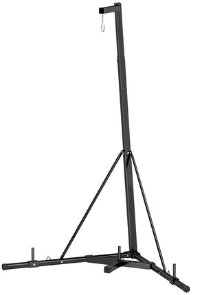 Foldable Punch Bag Stand, Height Adjustable Heavy Bag Stand with Weighted Base, Free Standing for Home Gym, Stand Only
