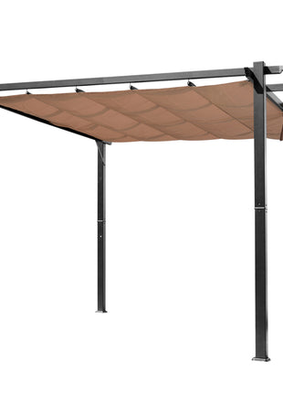 10' x 13' Outdoor Pergola Gazebo Backyard Canopy Cover Adjustable Sunshade, Gray