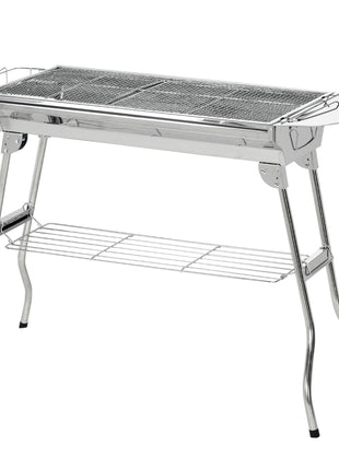 Charcoal Barbecue Grill Stainless Steel Portable Folding Charcoal BBQ Grill Stainless Steel Camp Picnic Cooker