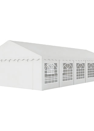 20' x 40' Party Tent, Outdoor Canopy Tent with Removable Sidewalls, 12 Windows for Parties, Wedding, Events, BBQ, White