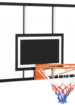 Wall Mounted Basketball Hoop with Shatter Proof Backboard, Durable Rim and All-Weather Net for Indoor and Outdoor Use