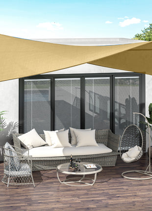 20' x 13' Rectangle Outdoor Patio Portable Shade Canopy Sun Sail - Sand
