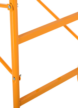 4-Step Steel 4.6 x 2 x 6 ft. Scaffold 2 Wheels Free Moving for Indoor & Outdoor Decoration Anti-Skid, 440 Pound Capacity